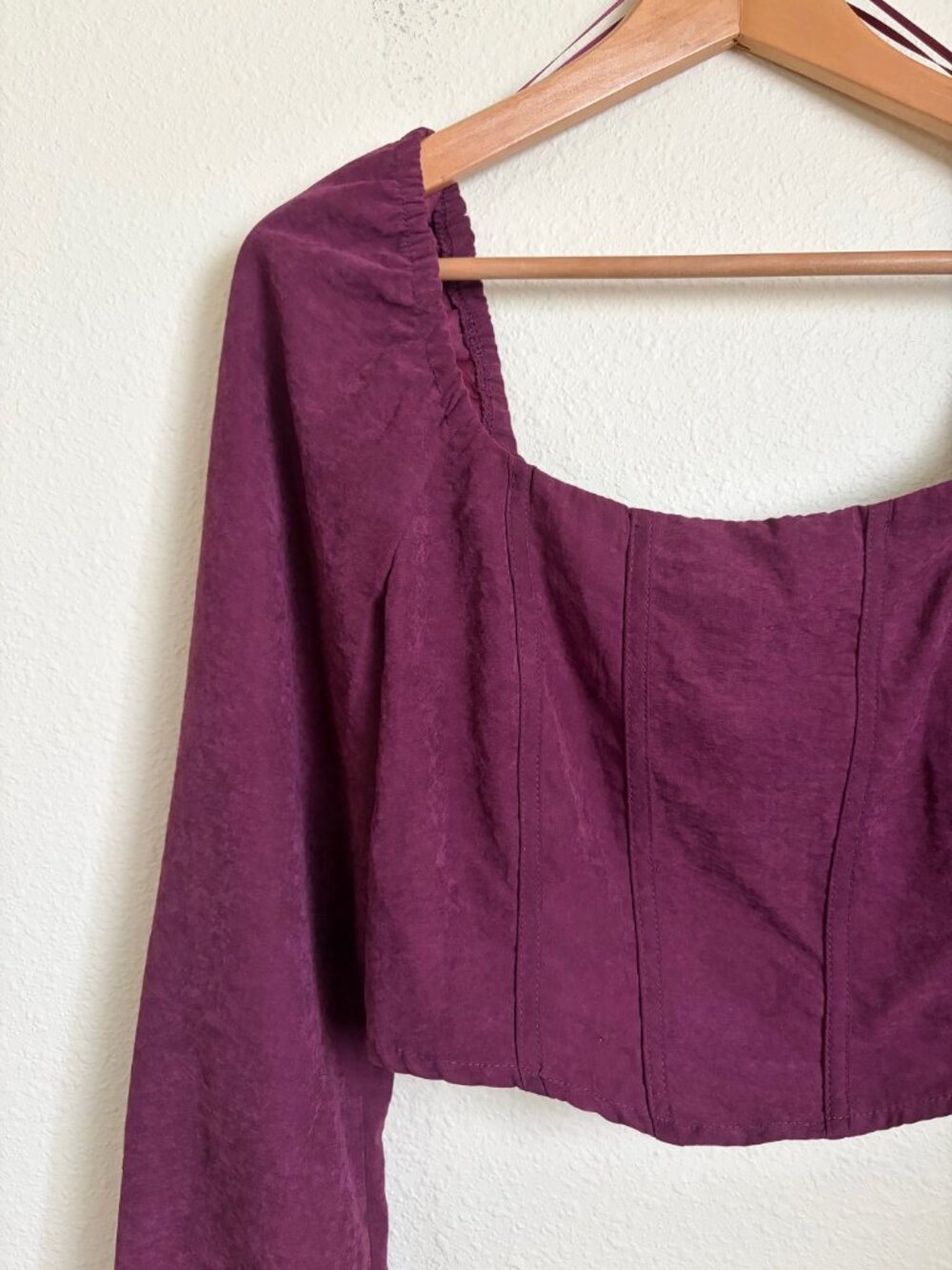 Kirious LA Corset Style Crop Top – Burgundy Wine – Juniors XL - Picture 5 of 7